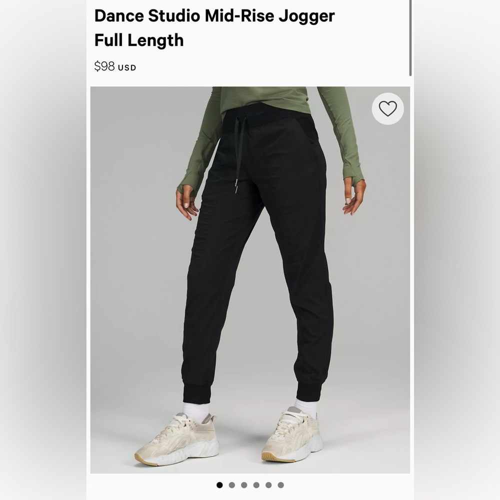 Lululemon Black Dance Studio Joggers size 2